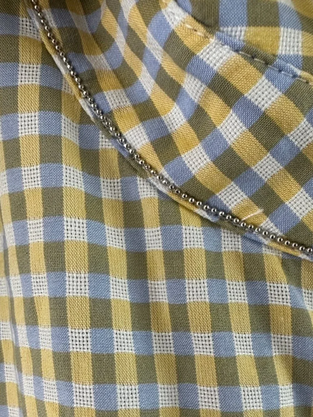 Lafayette 148 New York long-sleeve gingham check shirt - Picture 4 of 6